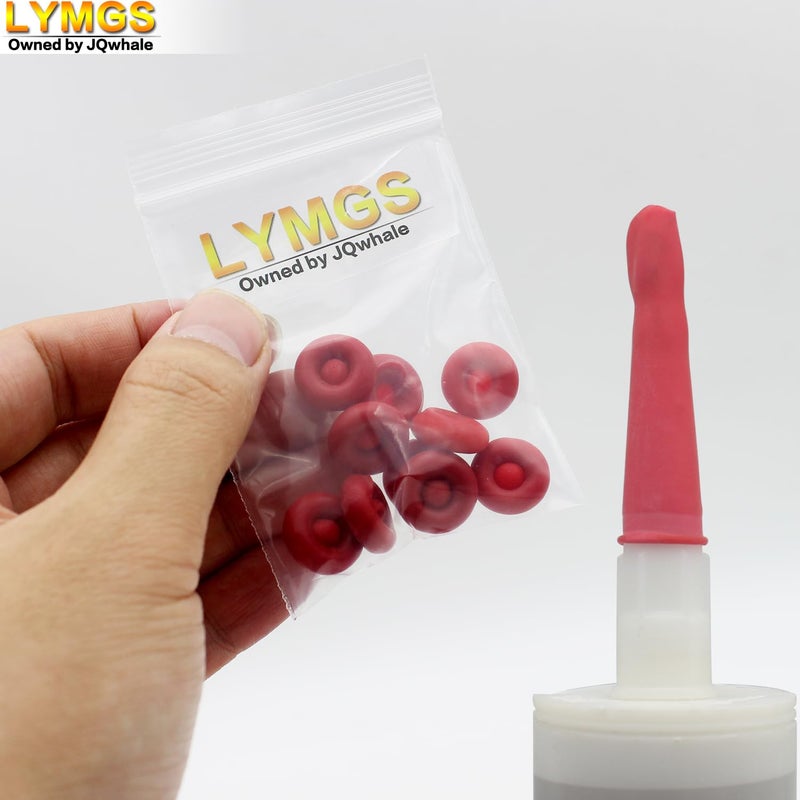 LYMGS Universal Fit Caulk Tube Latex Sealing Caps, Caulk Saver Cover Sealer for Sealing and Preserving Open Caulking Tube, Red 10 Pack - Image 3